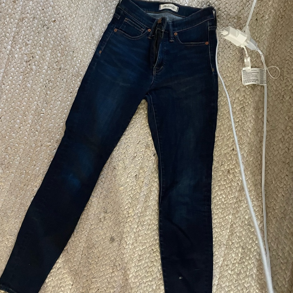 Madewell dark skinny jeans